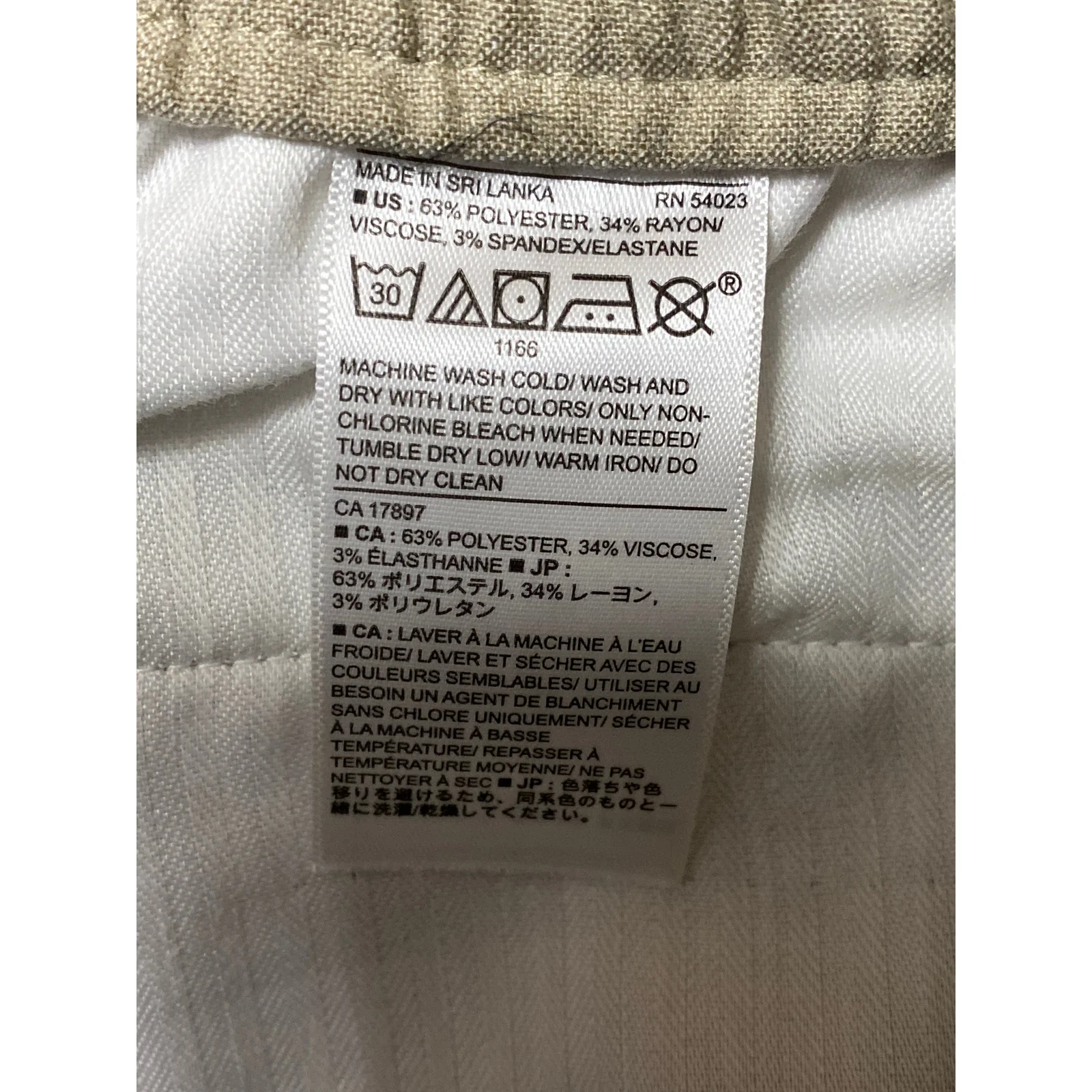 Banana Republic Mason Athletic Tapered Men's Khaki Beige Trousers Pants Size 35 - Image 6