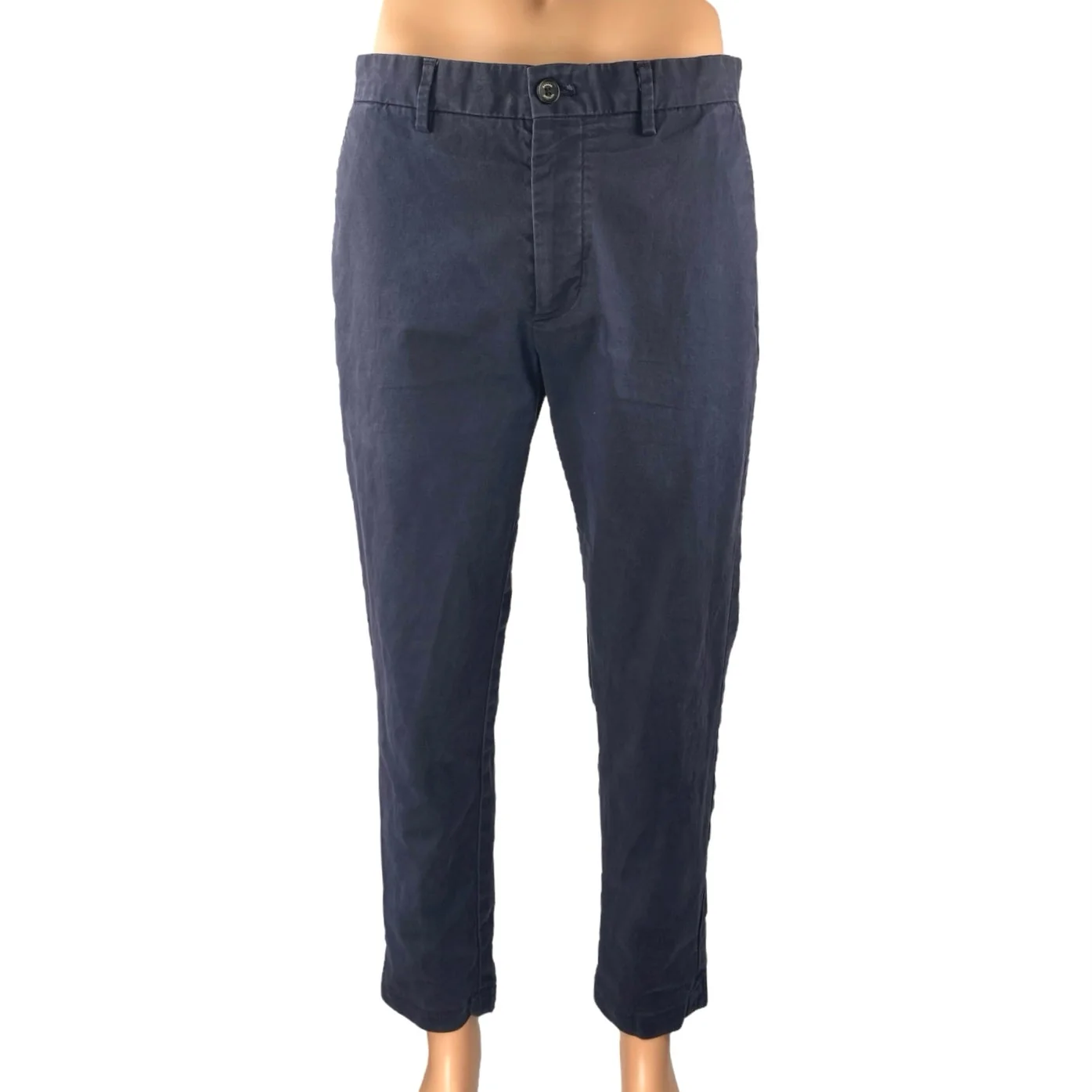 Banana Republic Mason Men's Blue High Waist Straight Trousers Chino Pants 33x30