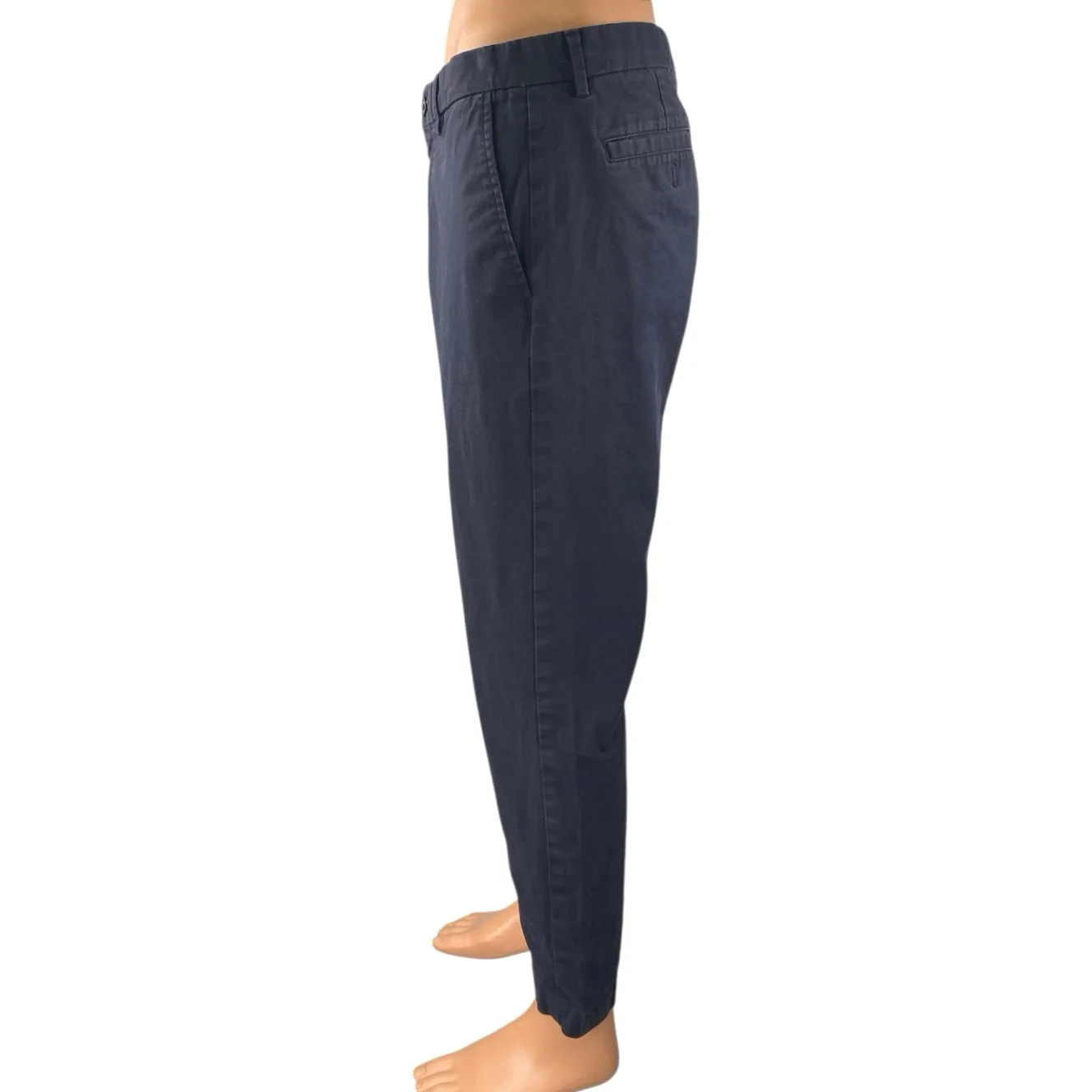 Banana Republic Mason Men's Blue High Waist Straight Trousers Chino Pants 33x30 - Image 2