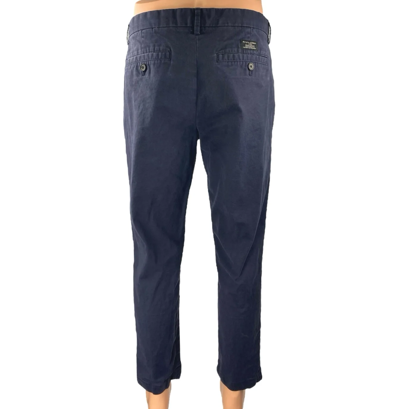 Banana Republic Mason Men's Blue High Waist Straight Trousers Chino Pants 33x30 - Image 3