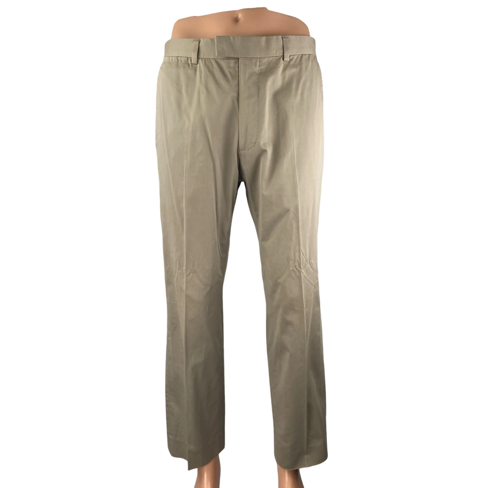 Banana Republic Men's Beige Tan Straight Leg Chino Khaki Trousers Dress Pants 32