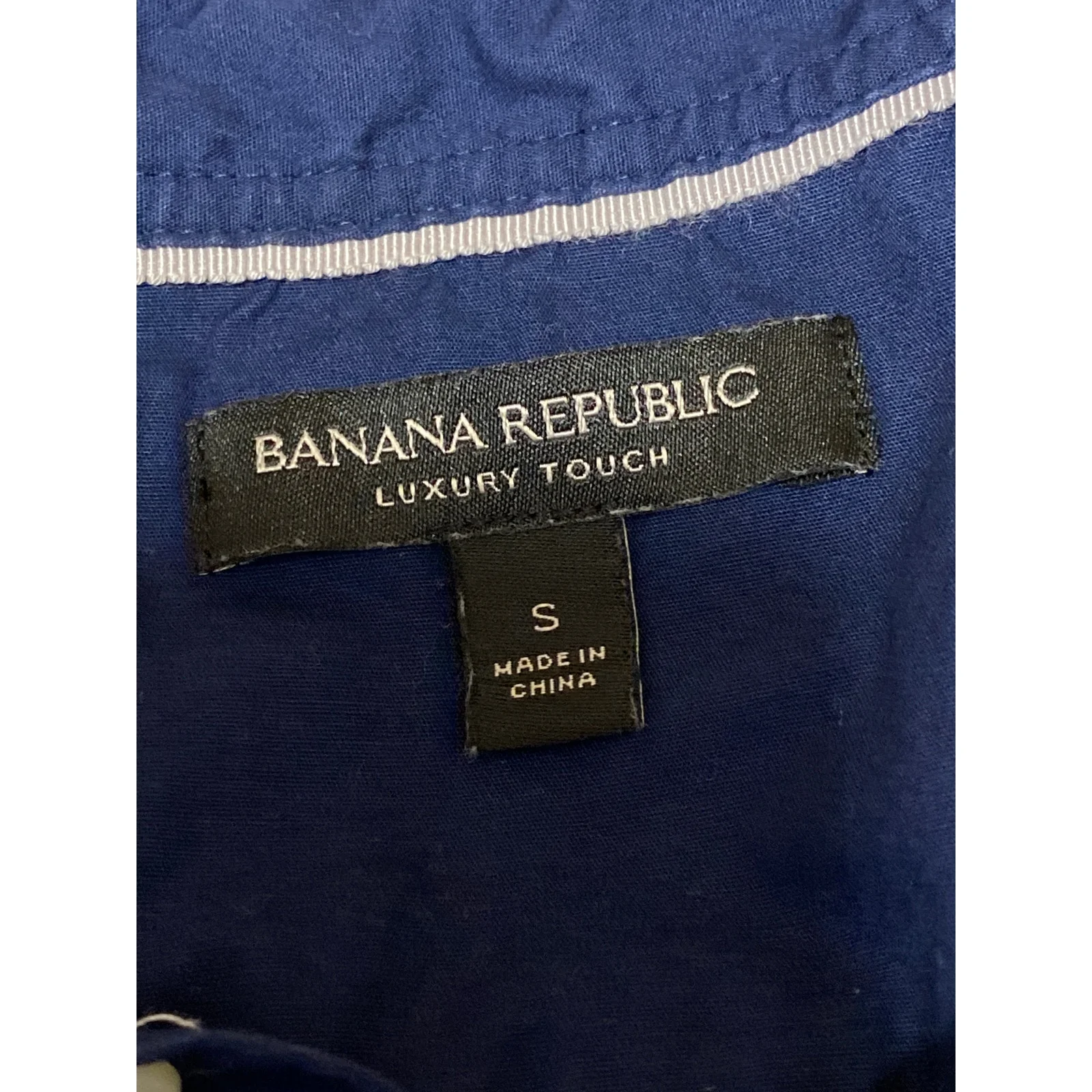 Banana Republic Men's Blue Floral Short Sleeve Golf Cotton Polo Shirt Top Size S - Image 4