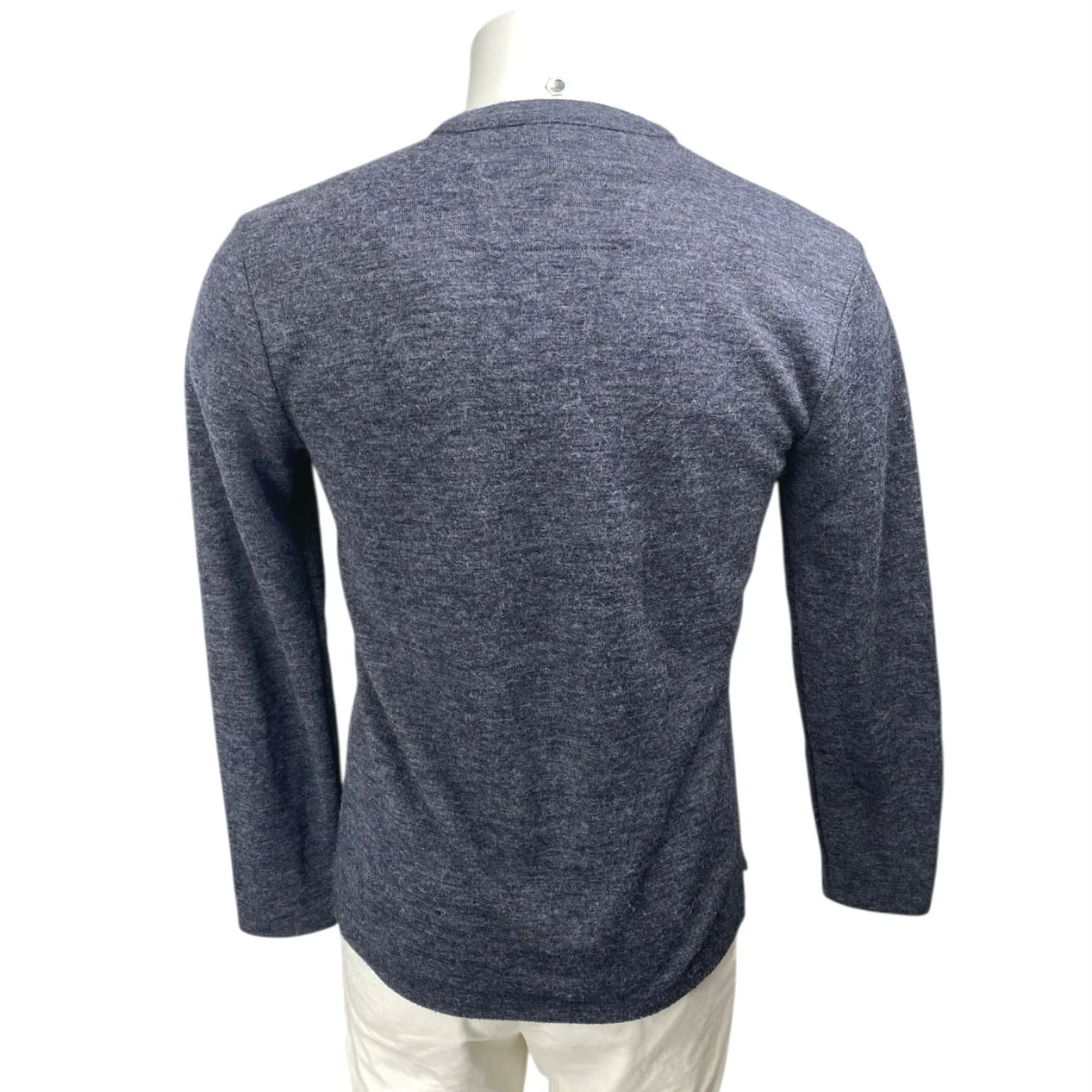 Banana Republic Men's Blue Knit Long Sleeve Henley Sweatshirt Sweater Top Size S - Image 2