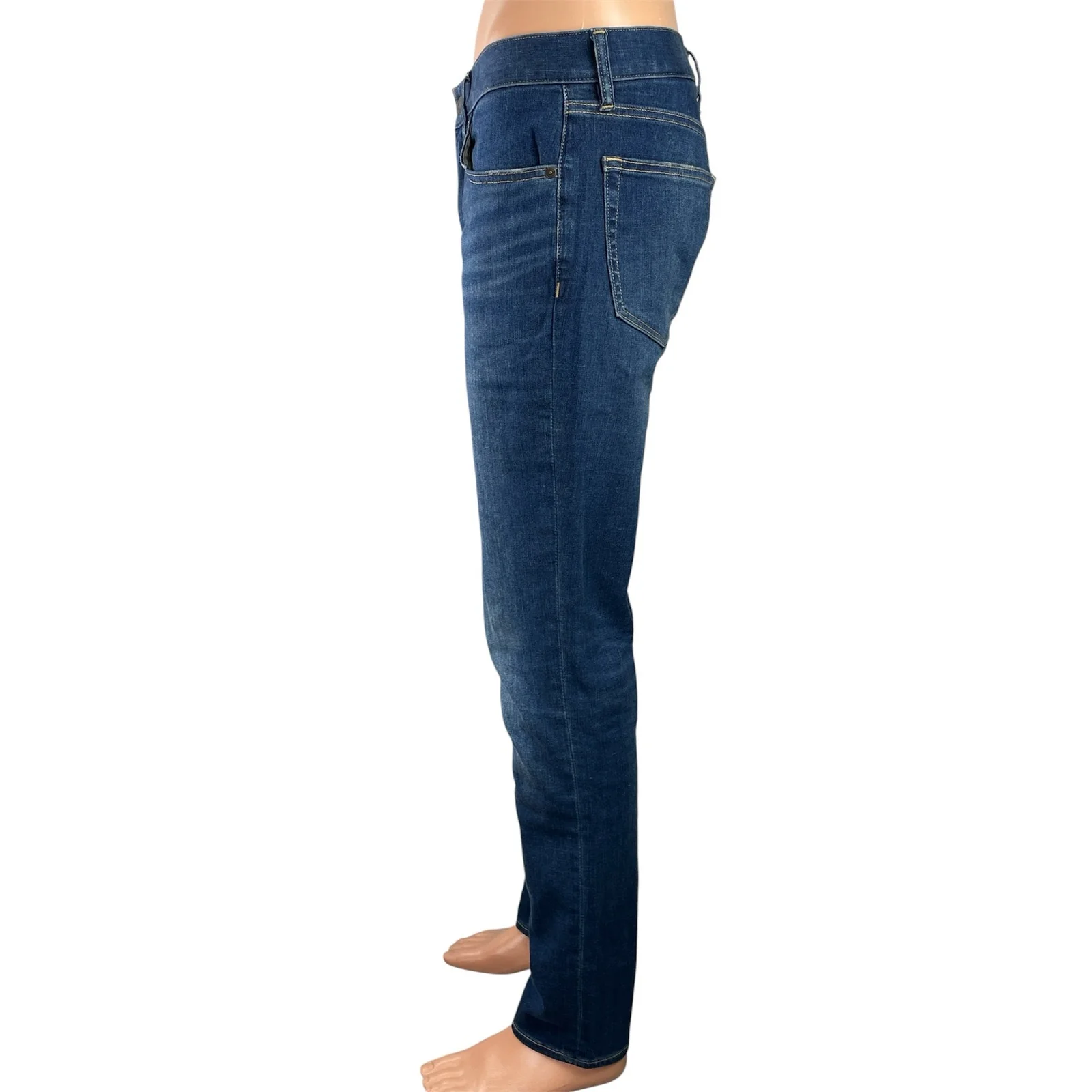 Banana Republic Men's Blue Medium Wash Slim Fit Tapered Denim Jeans Size 30x32 - Image 2