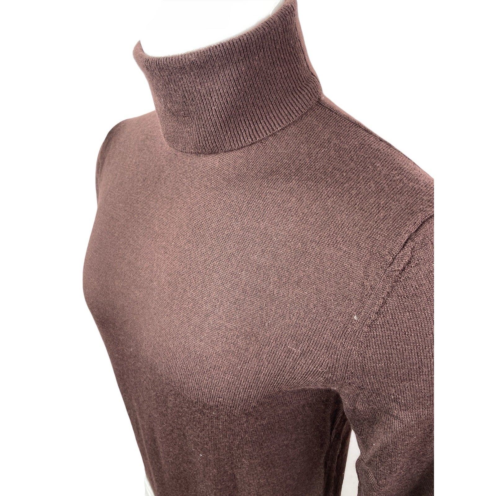 Banana Republic Men's Brown 100% Wool Turtleneck Long Sleeve Sweater Top Size M - Image 3