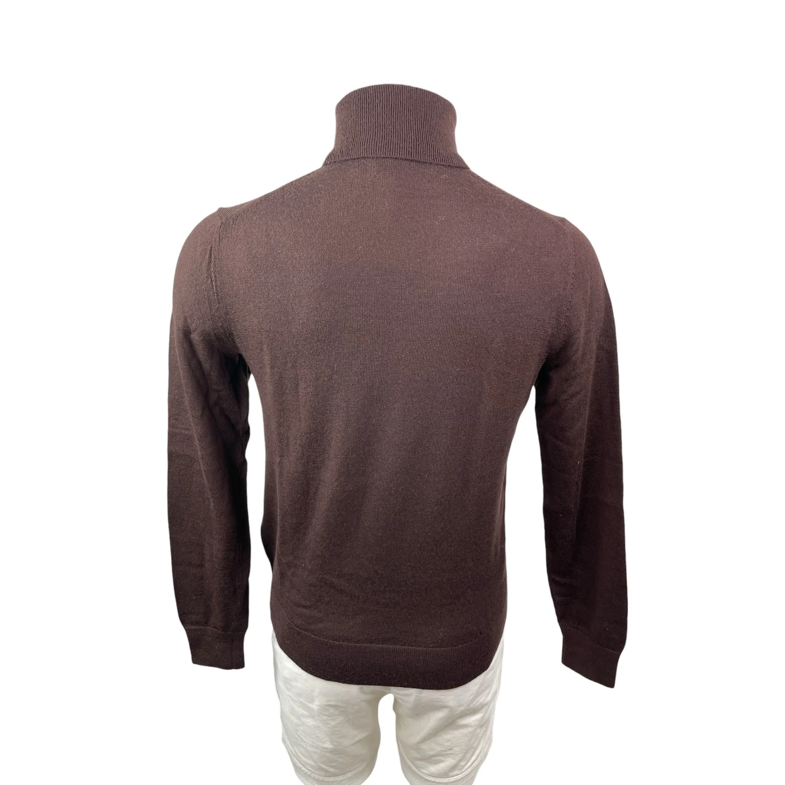 Banana Republic Men's Brown 100% Wool Turtleneck Long Sleeve Sweater Top Size M - Image 4