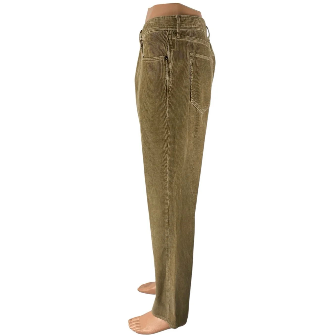 Banana Republic Mens Brown Corduroy High Rise Straight Trousers Pants W36 L30 - Image 2