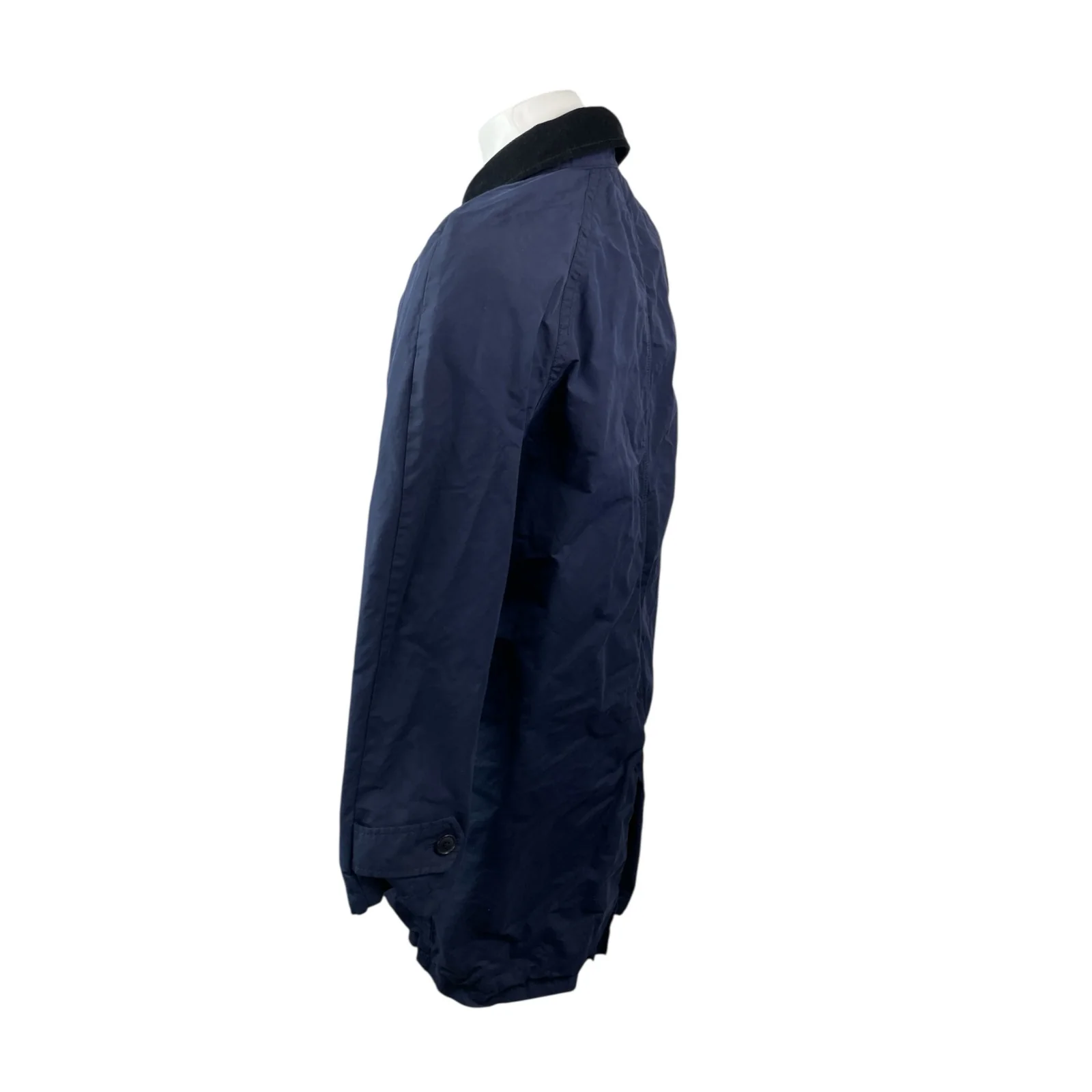 Banana Republic Men's Navy Blue Plaid Lined Long Sleeve Button Down Jacket Sz M - Image 3