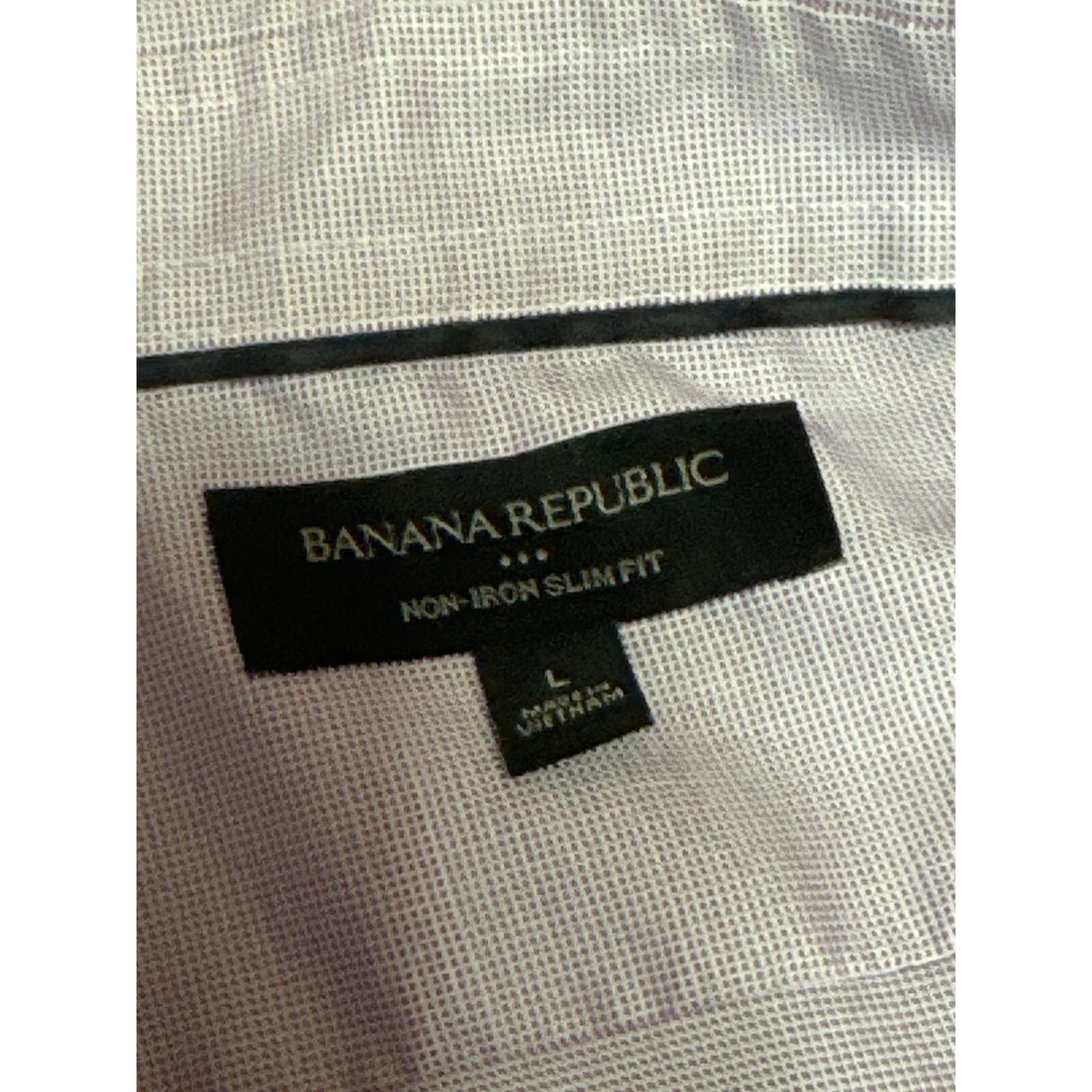 Banana Republic Men's Purple Non Iron Slim Fit Long Sleeve Button Down Shirt L - Image 3