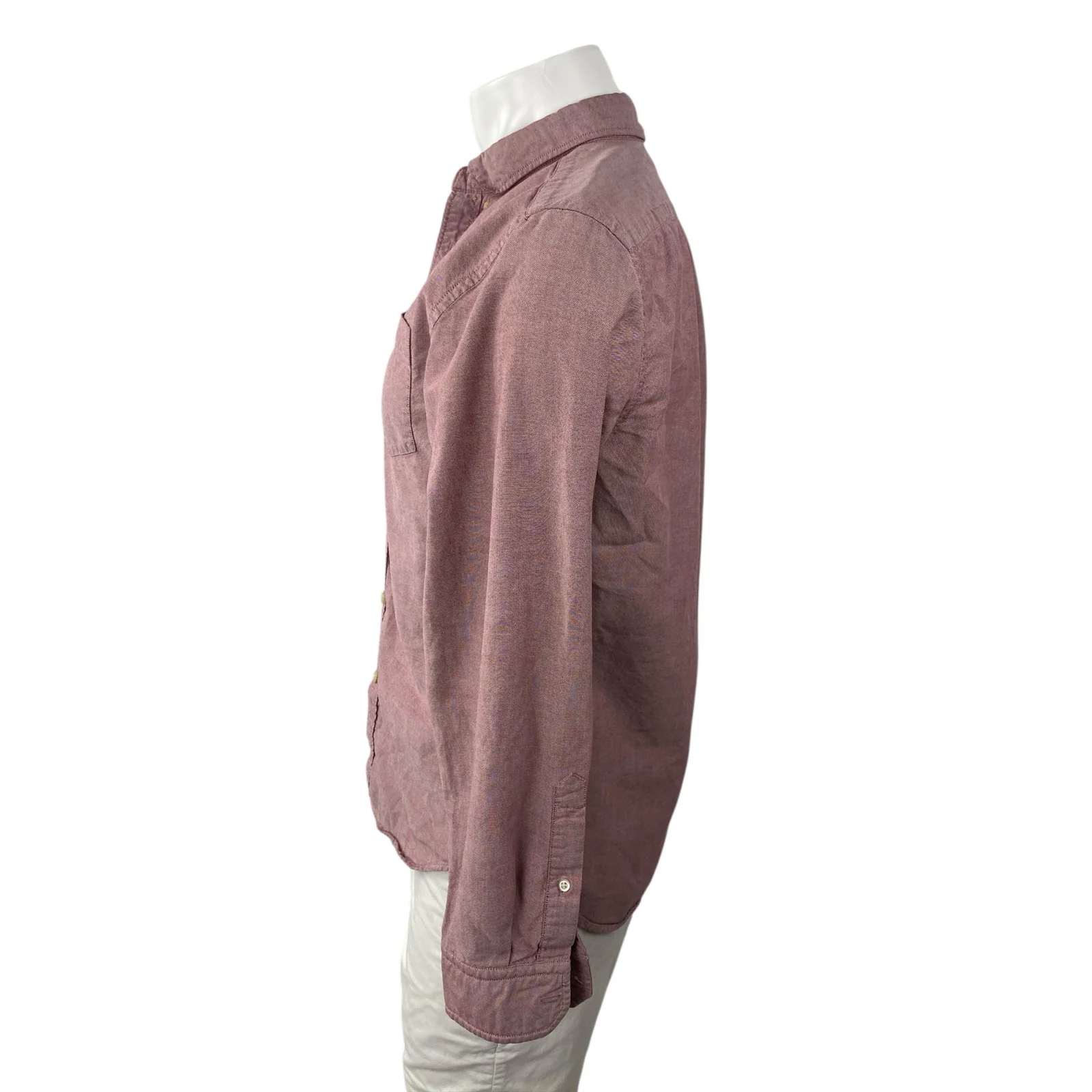 Banana Republic Men's Red Grant Fit Oxford Long Sleeve Button Down Shirt Top M - Image 3