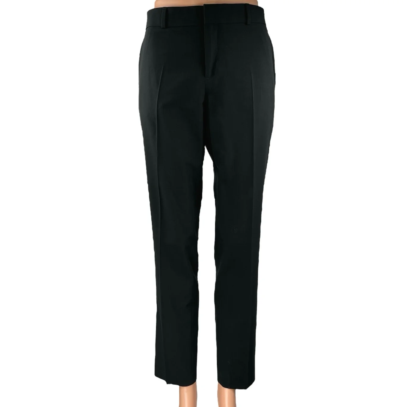 Banana Republic Ryan Women's Black Pleated Straight Trousers Dress Pants Size 4