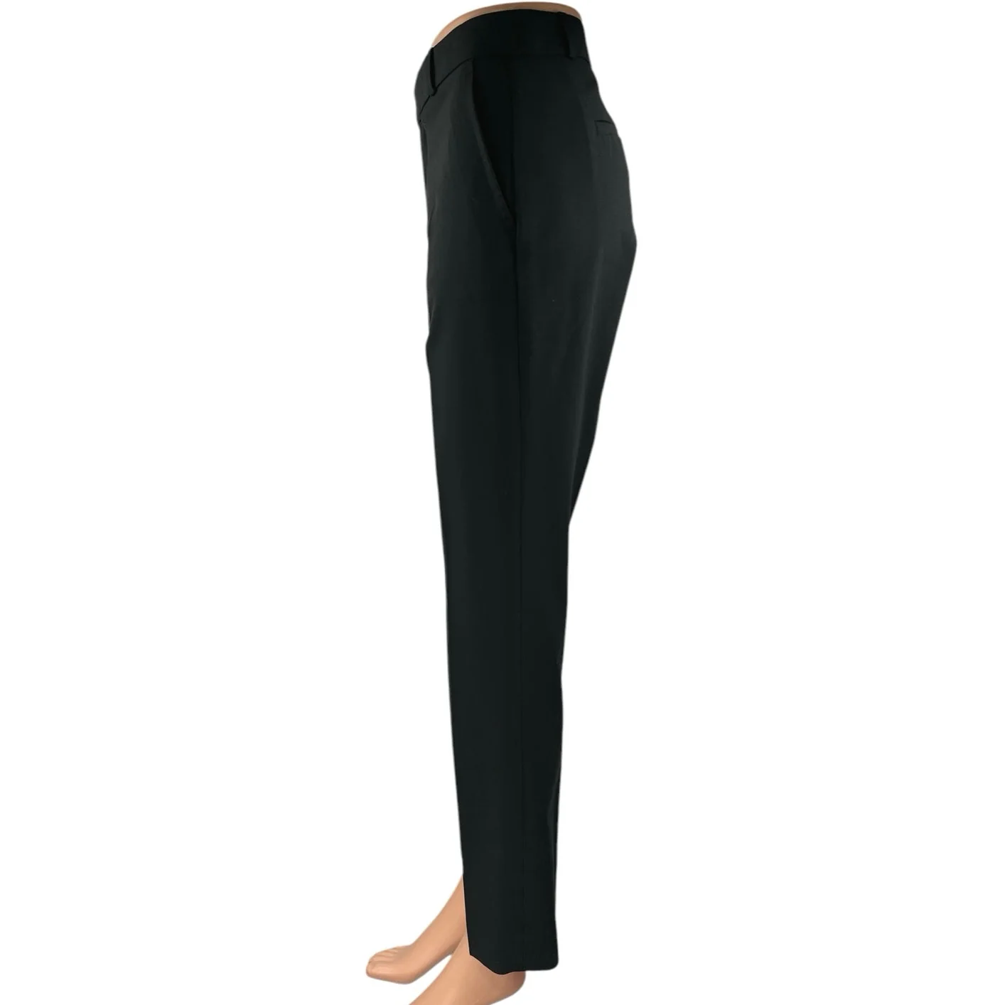 Banana Republic Ryan Women's Black Pleated Straight Trousers Dress Pants Size 4 - Image 2