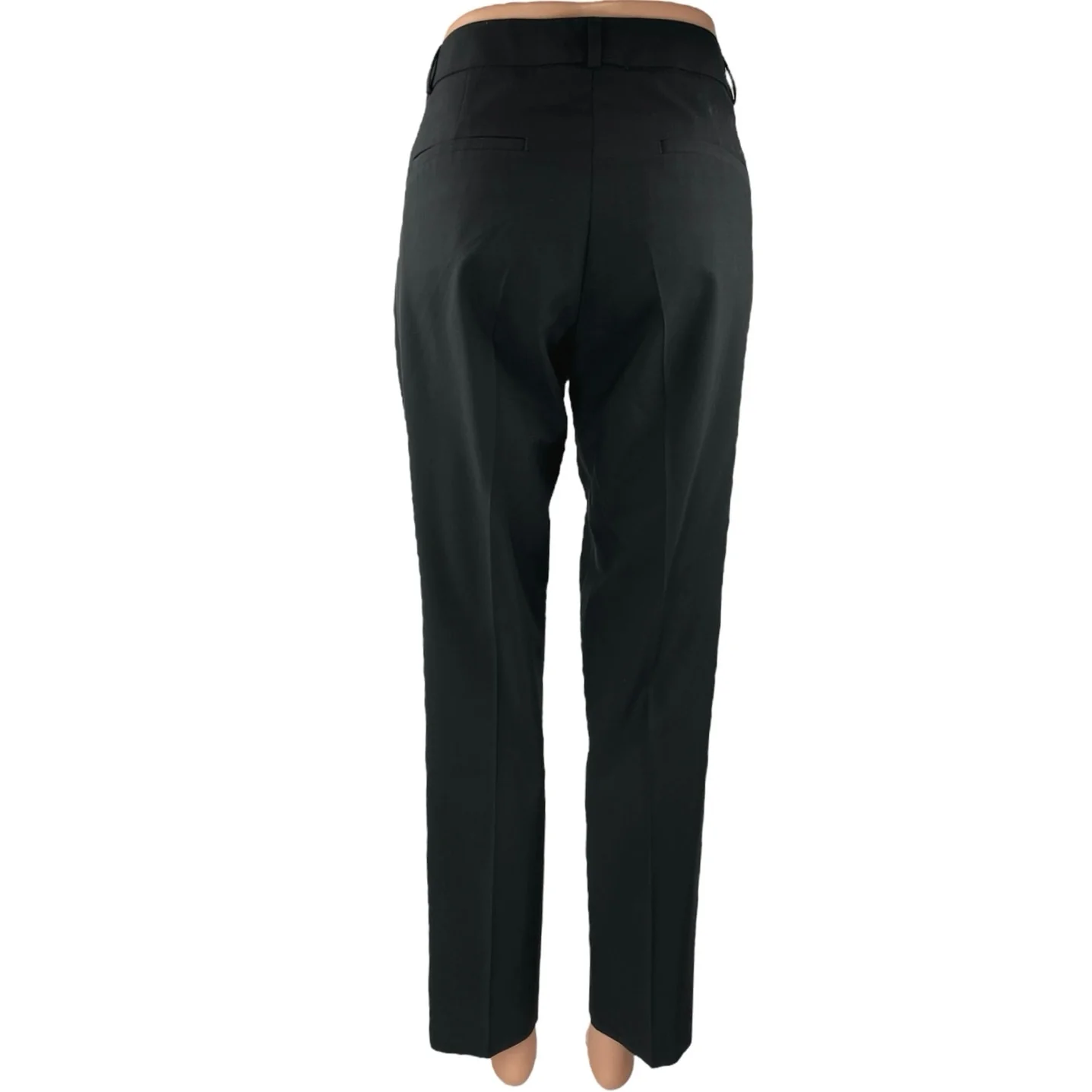 Banana Republic Ryan Women's Black Pleated Straight Trousers Dress Pants Size 4 - Image 3