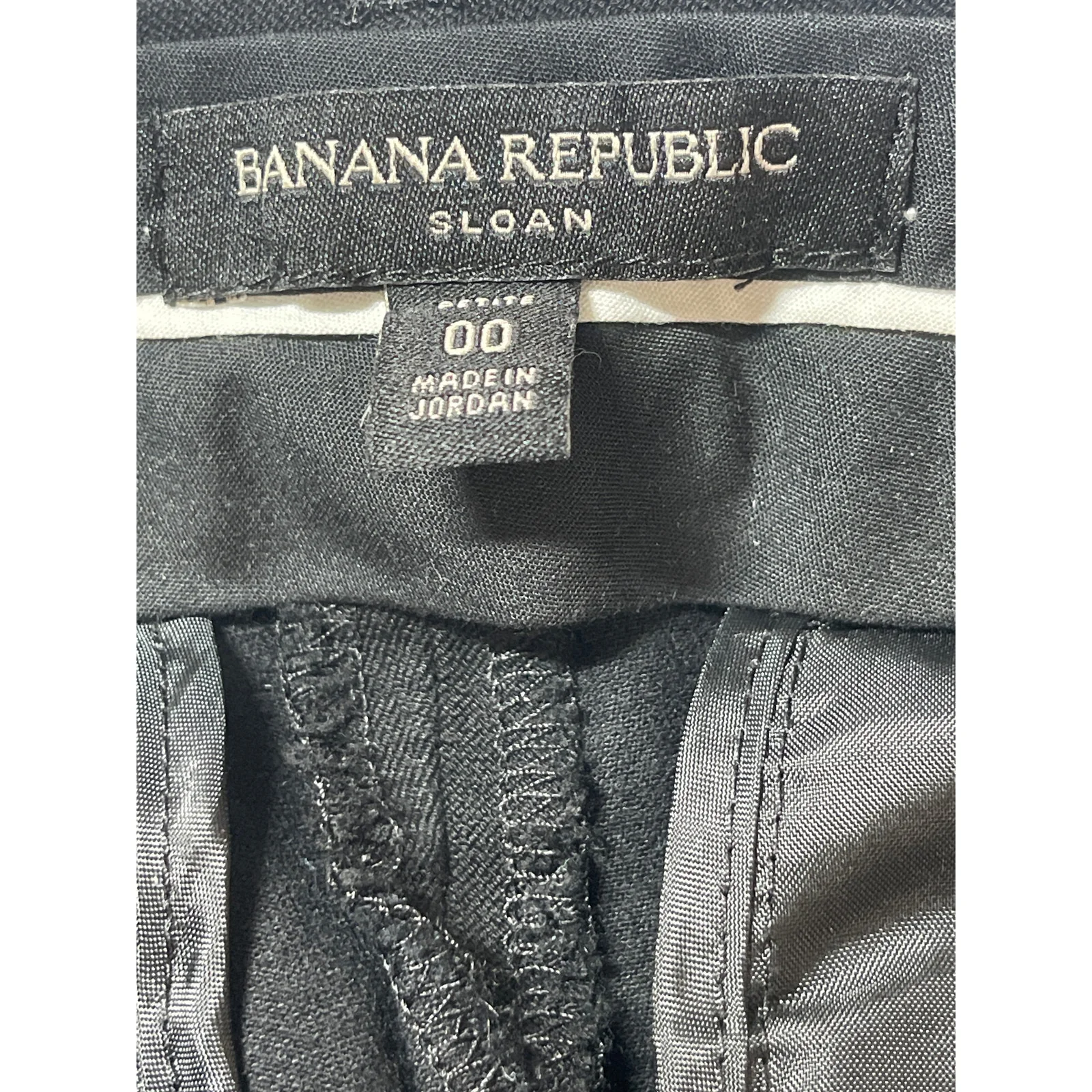 Banana Republic Sloan Women's Black Mid Rise Skinny Crop Trousers Pants Size 00 - Image 4