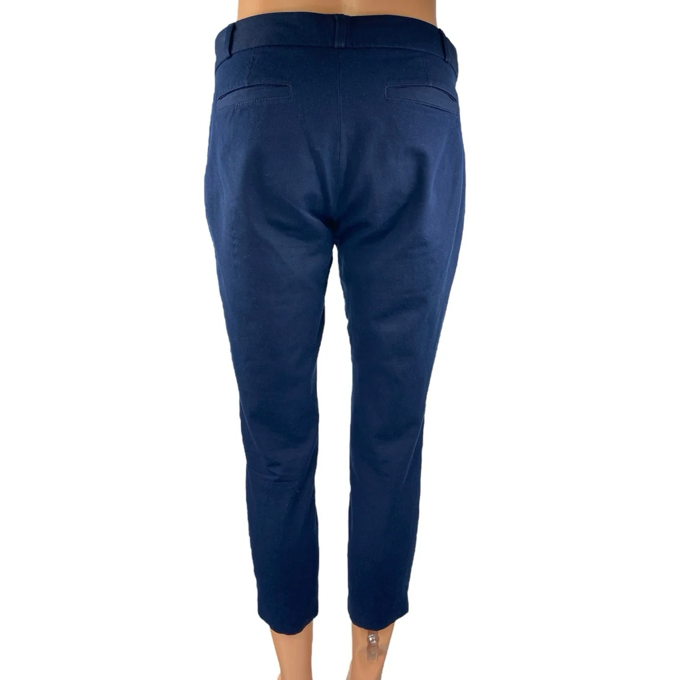 Banana Republic Sloan Women's Blue Skinny Mid Rise Crop Trousers Dress Pants 2P - Image 3