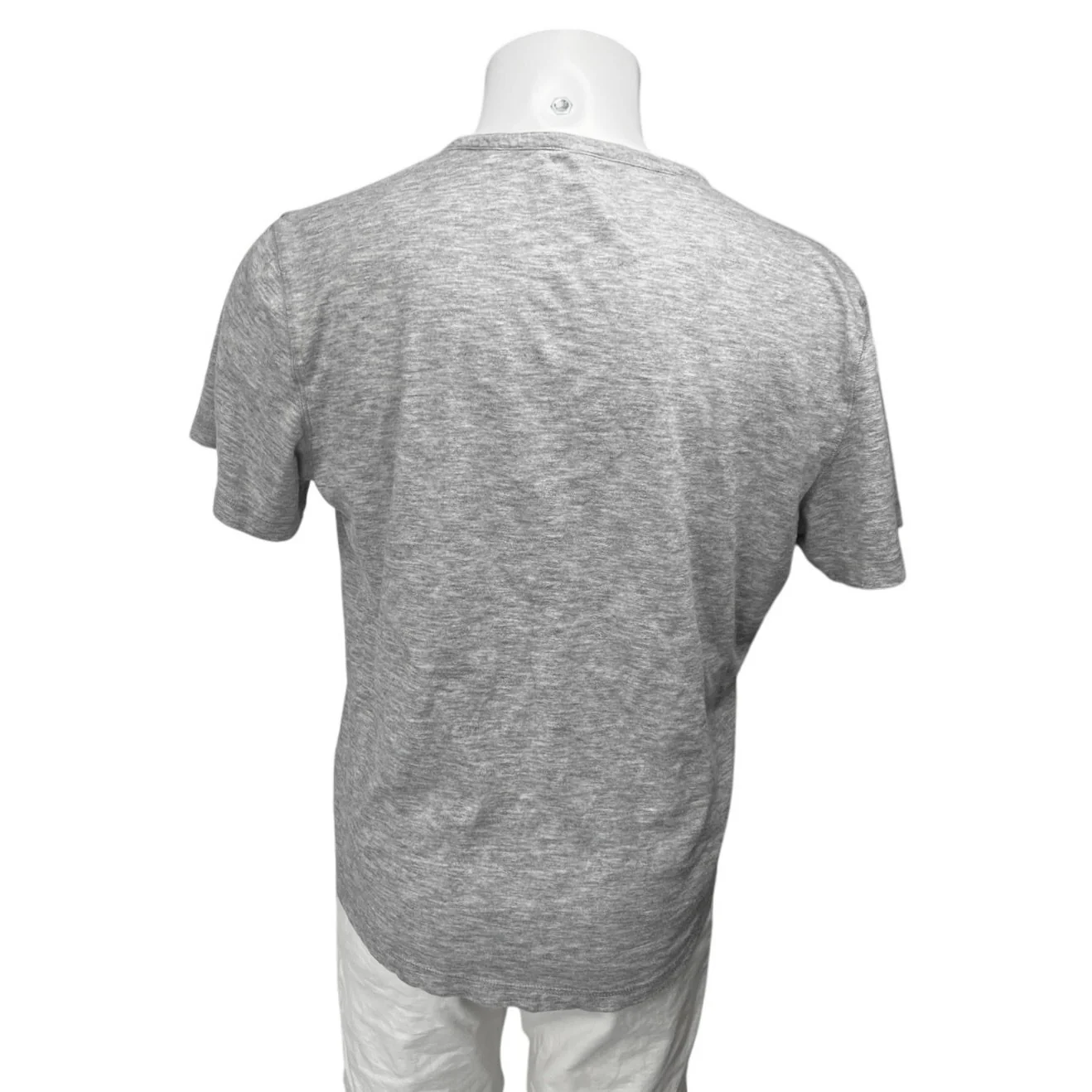 Banana Republic Vintage Tee Men's Gray Short Sleeve Henley Neck T-Shirt Top Sz L - Image 2