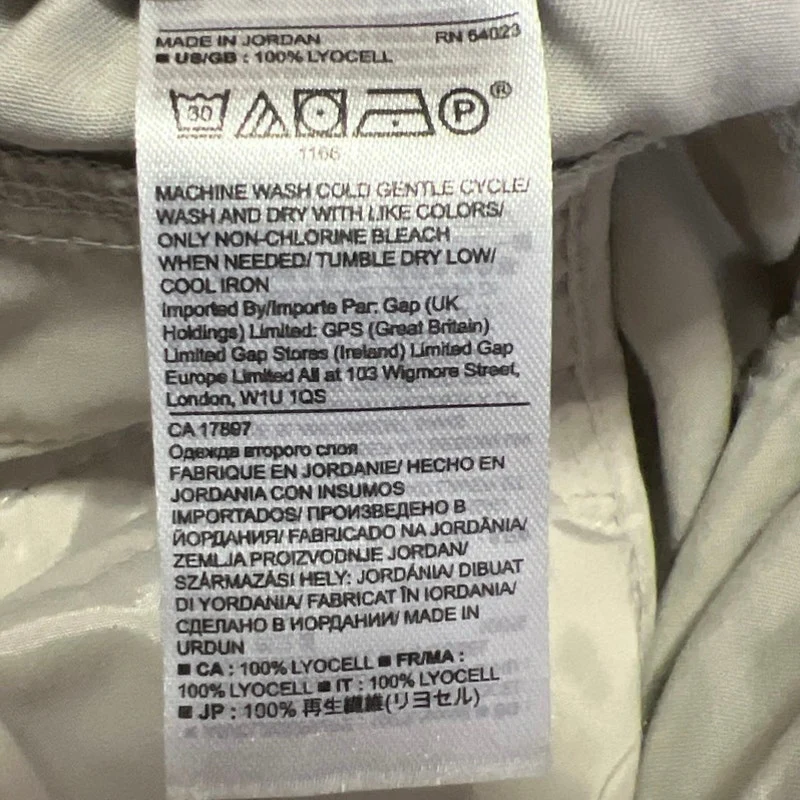 Banana Republic White Elastic Waist Windbreaker Parachute Jogger Sweat Pants S - Image 6