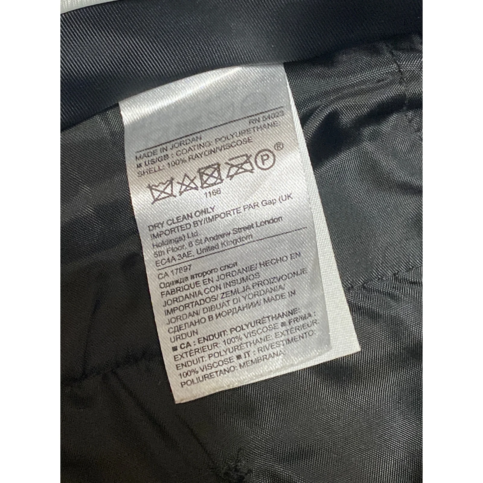 Banana Republic Womens Black Faux Leather Vegan Straight Trousers Pants Size 2 - Image 5