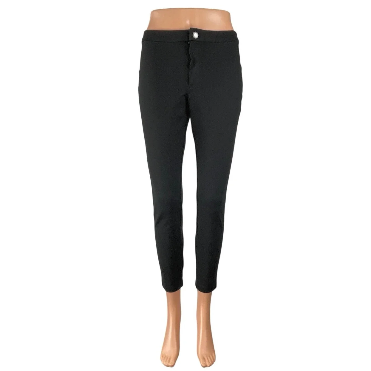 Banana Republic Women's Black High Rise Skinny Tapered Trousers Dress Pants Sz 4
