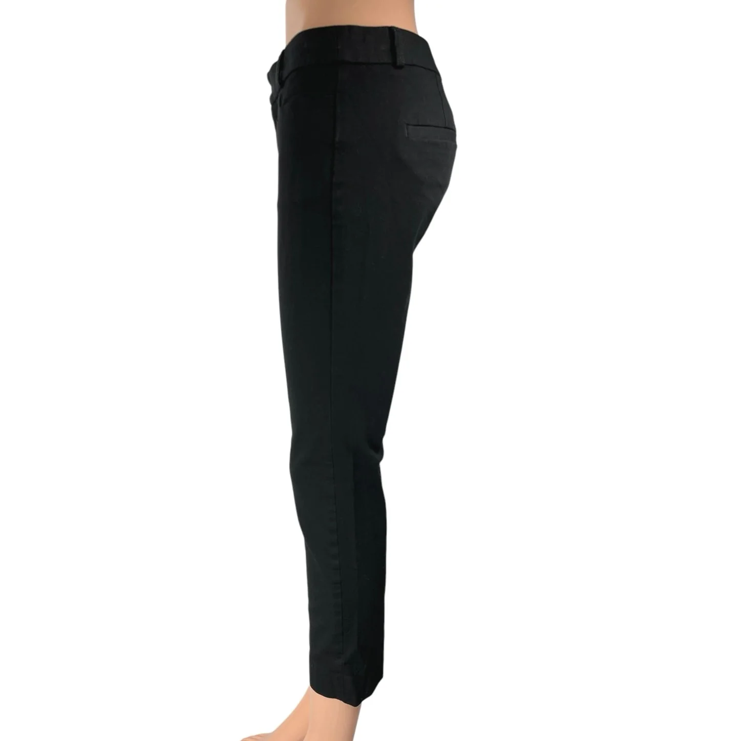 Banana Republic Women's Black Mid Rise Skinny Straight Ankle Trousers Pants Sz 4 - Image 2