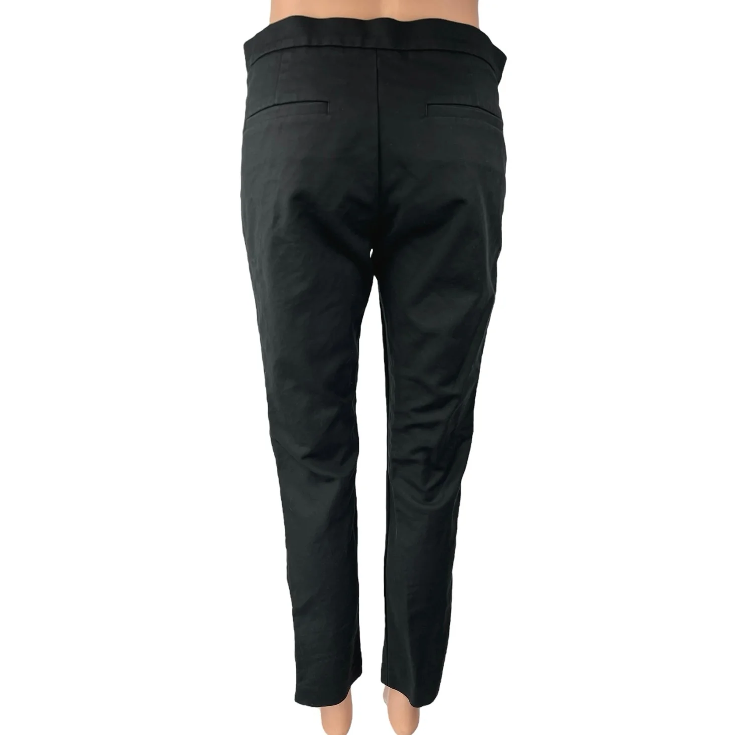 Banana Republic Women's Black Mid Rise Stretch Zip Slim Trouser Pants Size 4 - Image 3