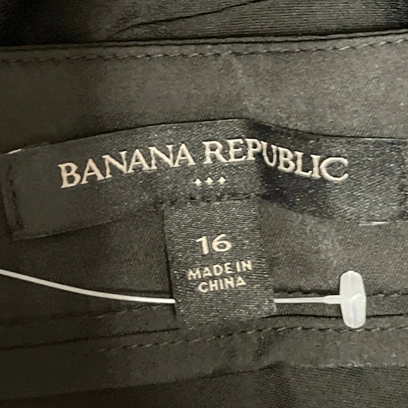 Banana Republic Womens Black Ruffles Slit High Waisted Midi Maxi A-Line Skirt 16 - Image 4