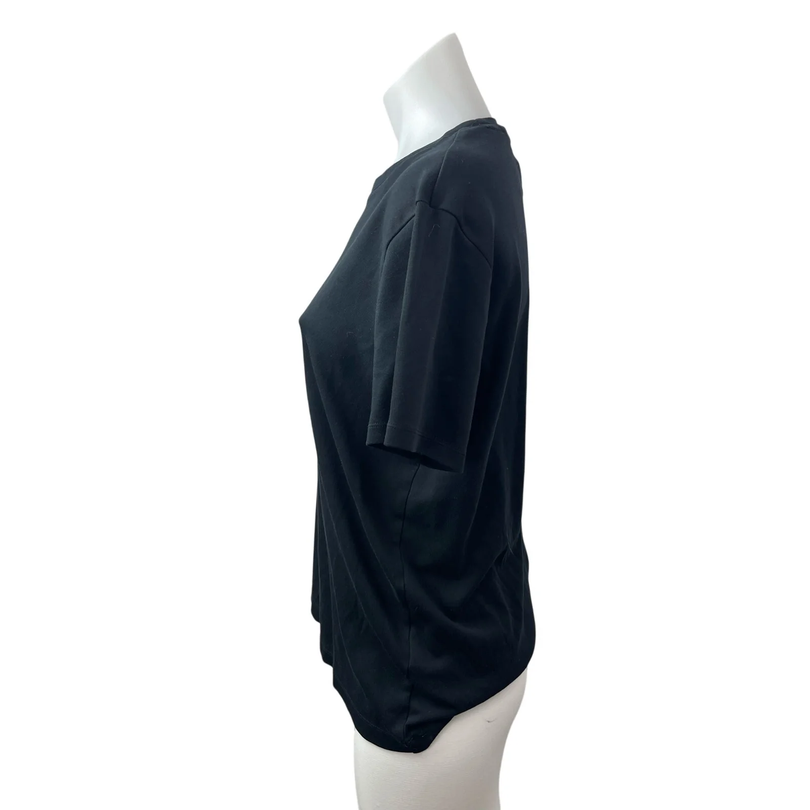 Banana Republic Women's Black Short Sleeve Crew Neck T Shirt Tee Top Size M - Image 3