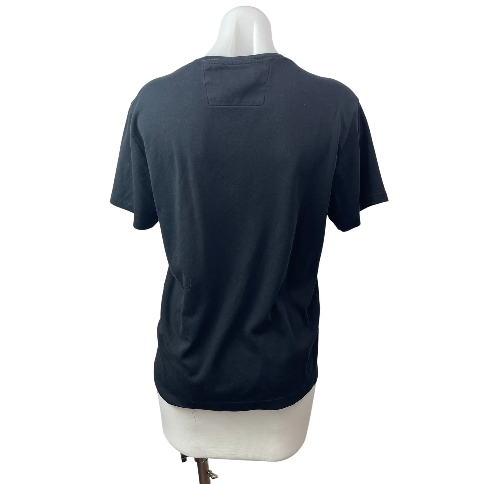 Banana Republic Women's Black Short Sleeve Crew Neck T Shirt Tee Top Size M - Image 4