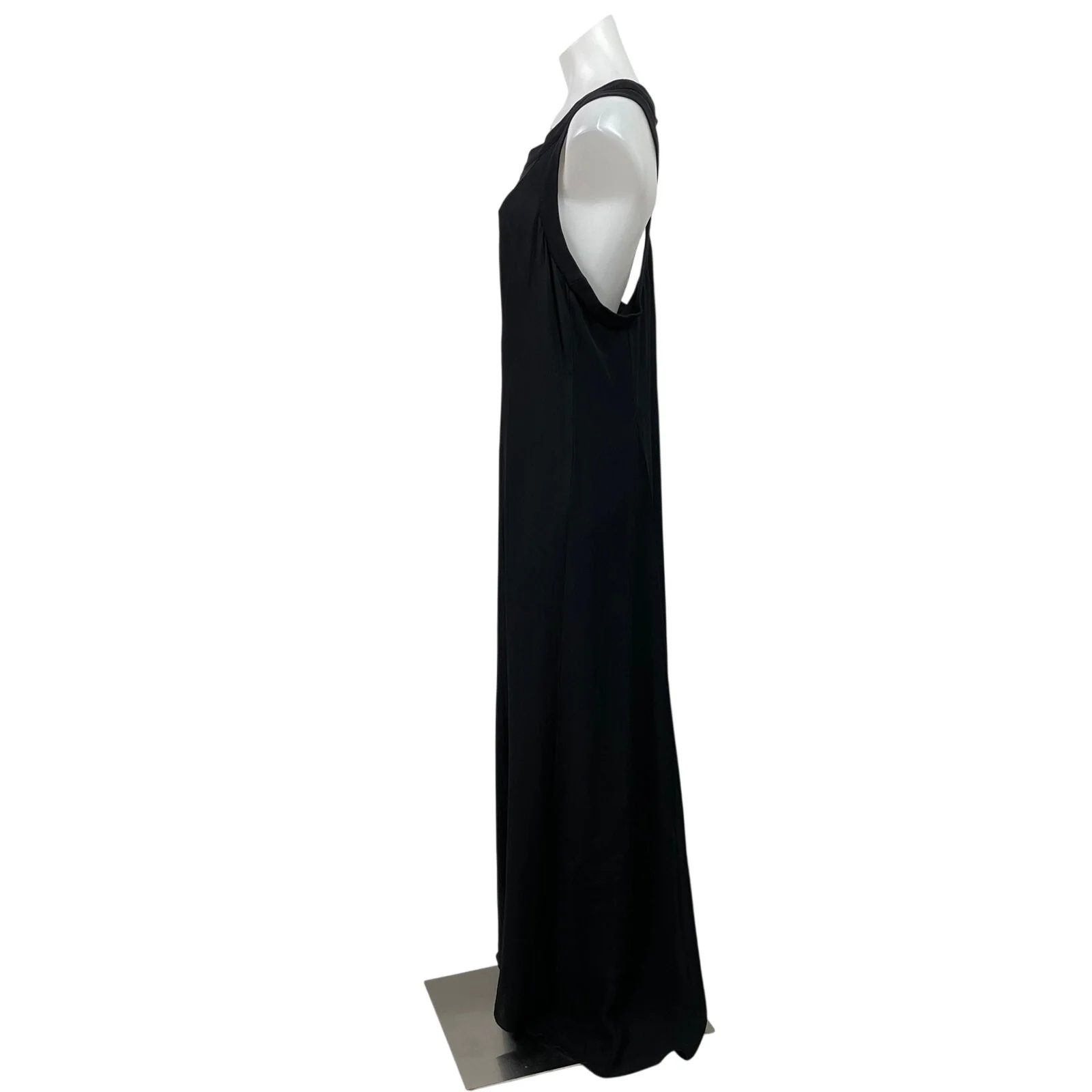 Banana Republic Women's Black Sleeveless Scoop Neck Racerback Maxi Dress Size L - Image 2