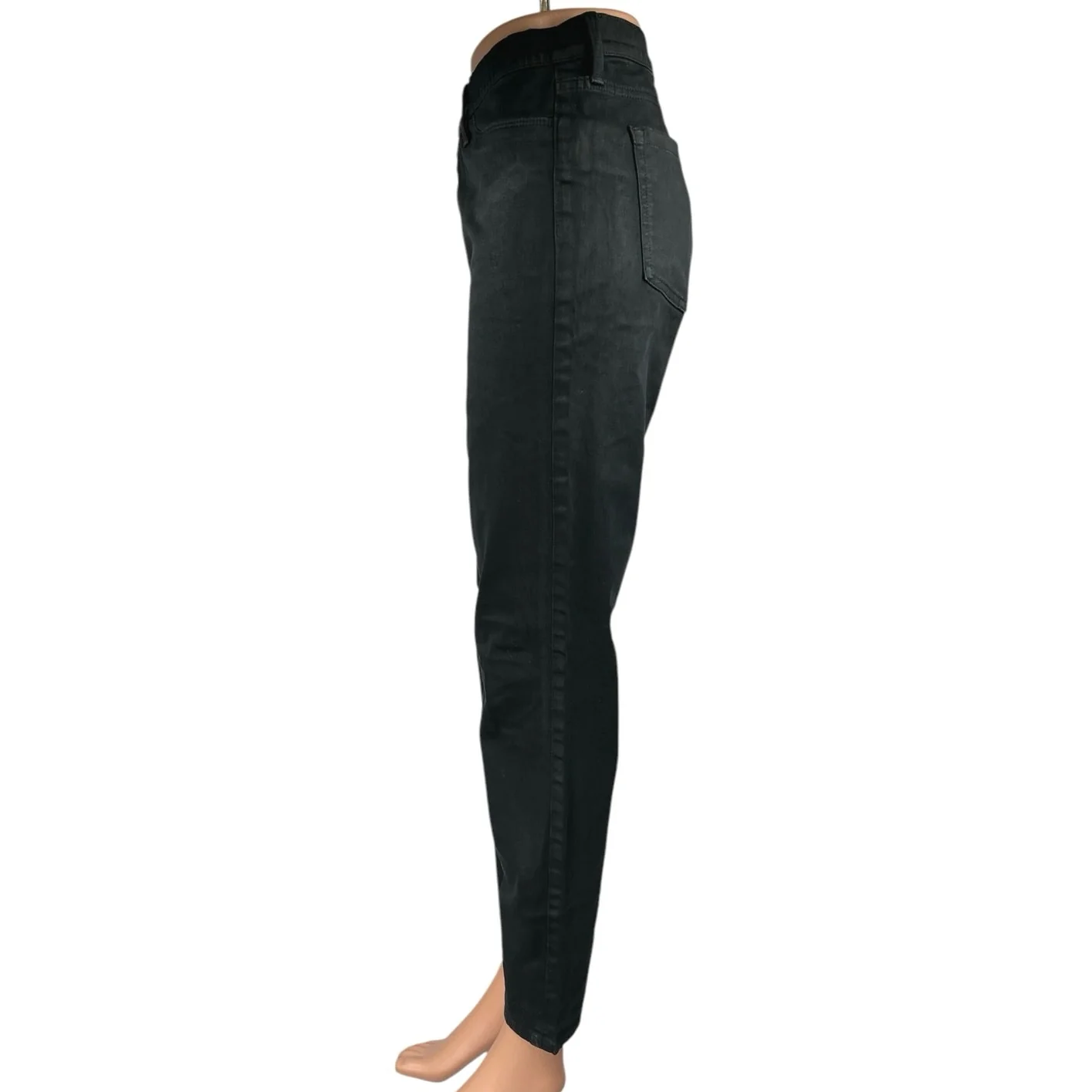 Banana Republic Women's Black Straight Leg Mid Rise Stretch Denim Jeans Pants 30 - Image 2