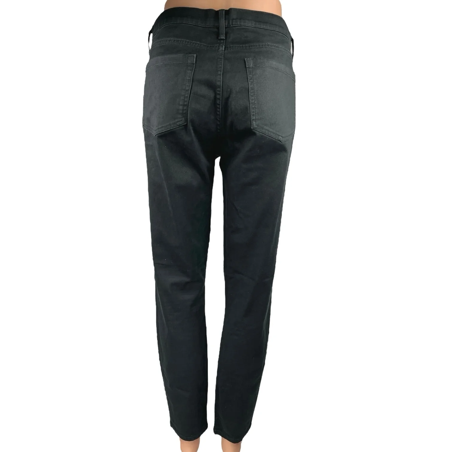Banana Republic Women's Black Straight Leg Mid Rise Stretch Denim Jeans Pants 30 - Image 3