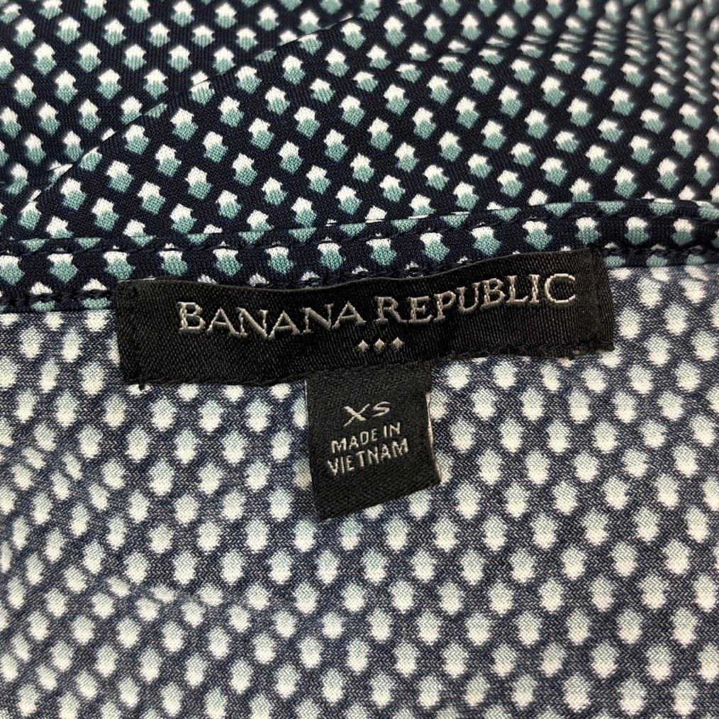 Banana Republic Womens Black V Neck Surplice Faux Wrap Long Sleeve Blouse Top XS - Image 6
