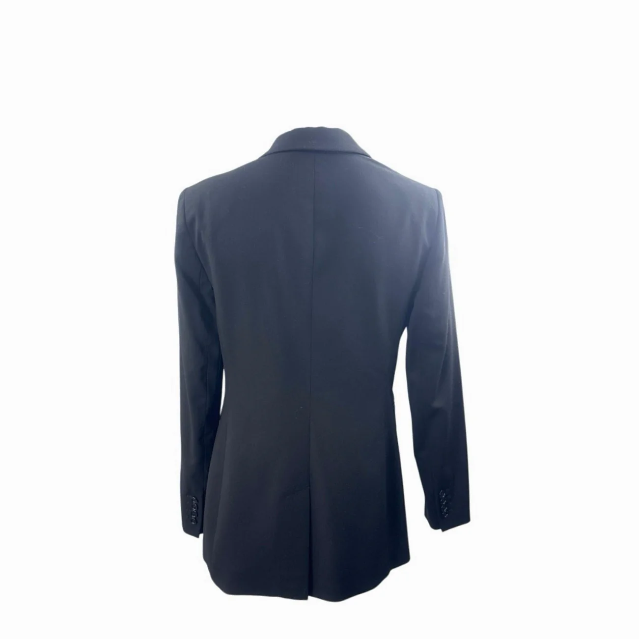 Banana Republic Women's Black Wool Long Sleeve Notch Lapel Blazer Coat Jacket 6 - Image 3