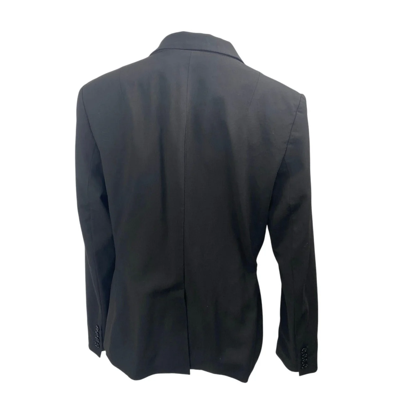 Banana Republic Women's Black Wool Stretch Long Sleeve Blazer Coat Jacket 14 - Image 2
