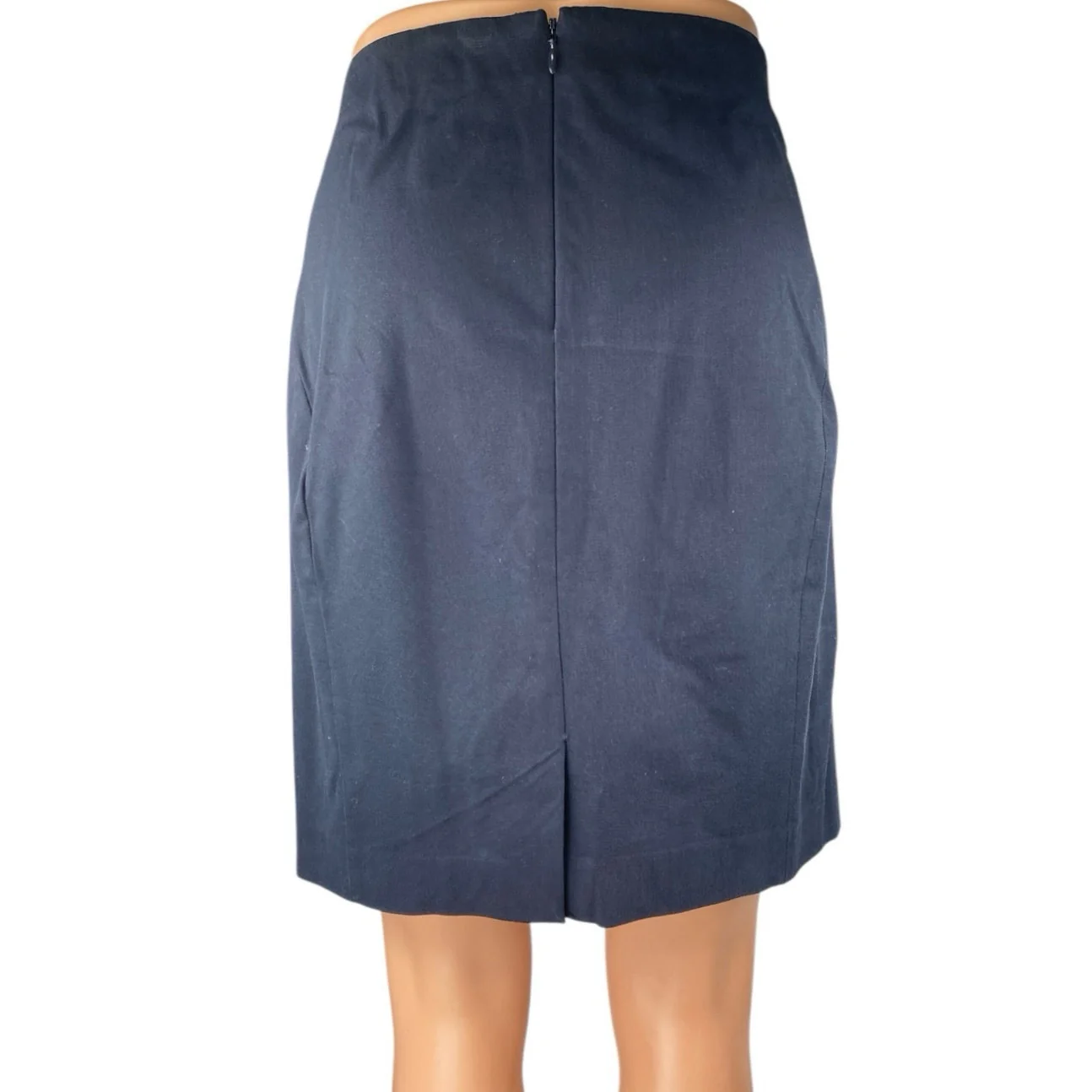 Banana Republic Women's Blue High Waisted Zipper Mini Pencil A-Line Skirt Size 6 - Image 3