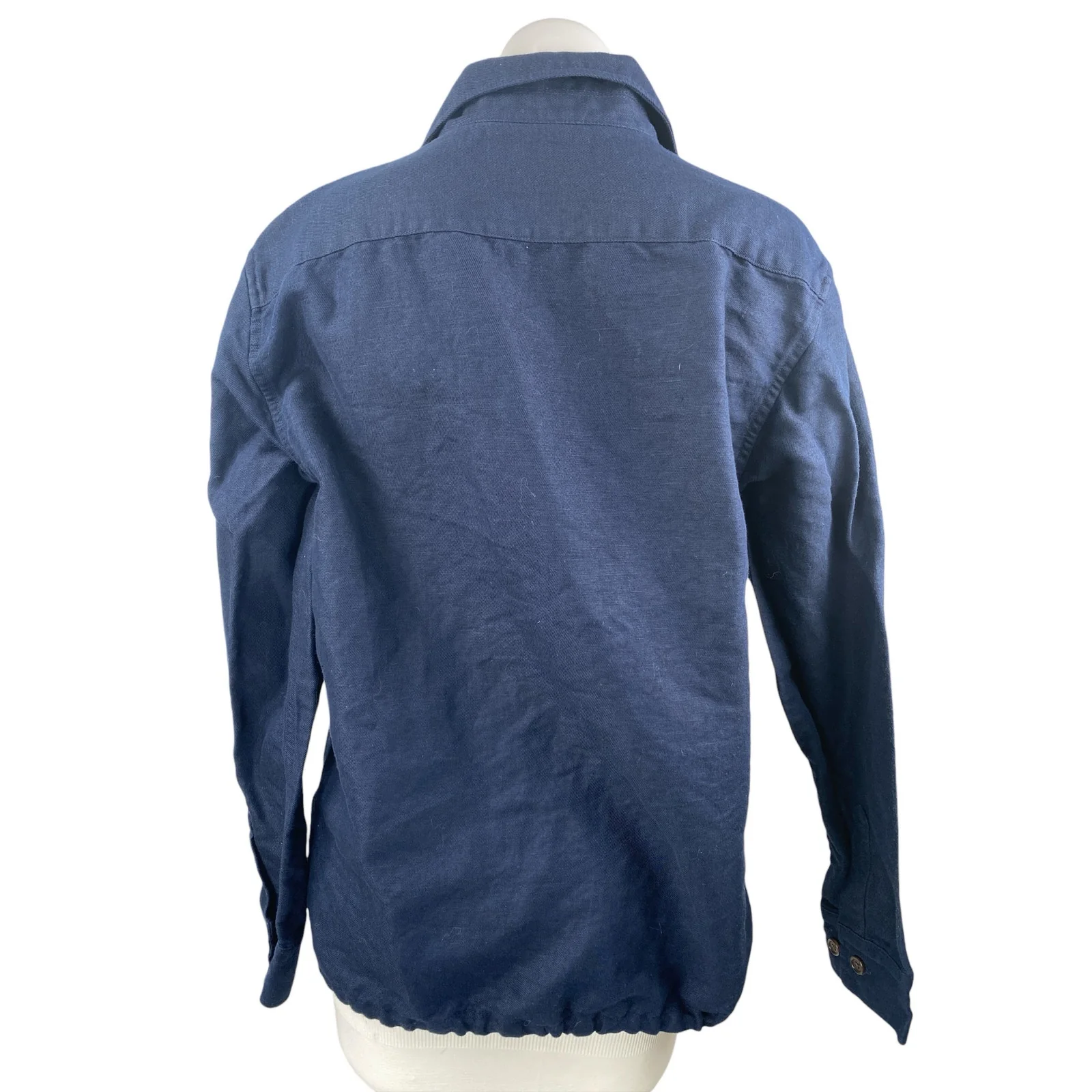 Banana Republic Women's Blue Long Sleeve Pocket Button Up Denim Shirt Top Size M - Image 2