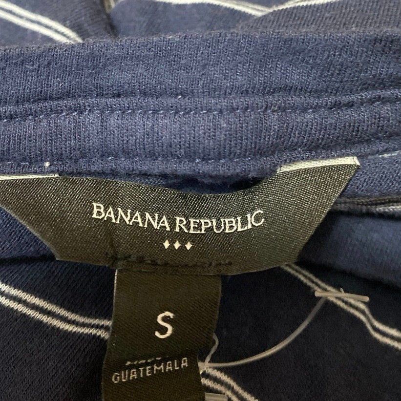 Banana Republic Women's Blue Striped Cap Sleeve Crew Neck Tee T-shirt Top Size S - Image 3