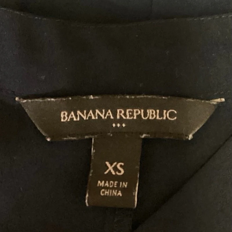 Banana Republic Women's Blue V-Neck Sleeveless Pullover Blouse Shirt Top Sz XS - Image 3