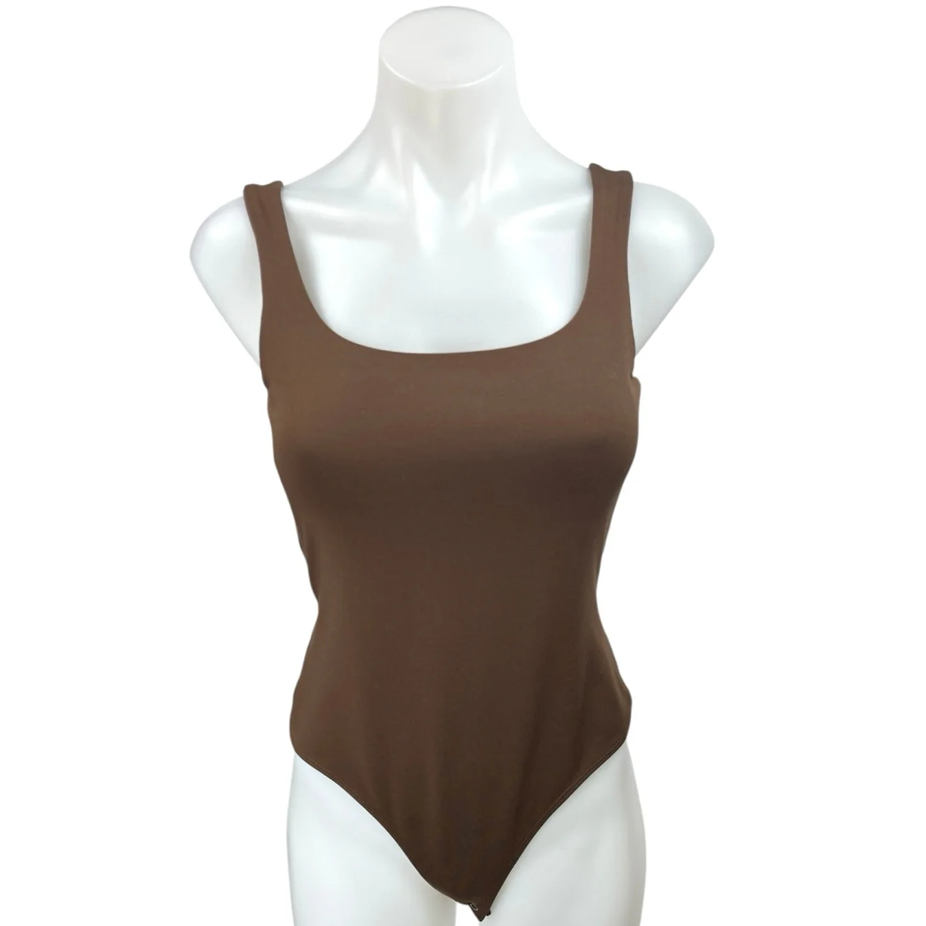 Banana Republic Women's Brown Sleeveless Square Neck Bodysuit Tank Top Size XS