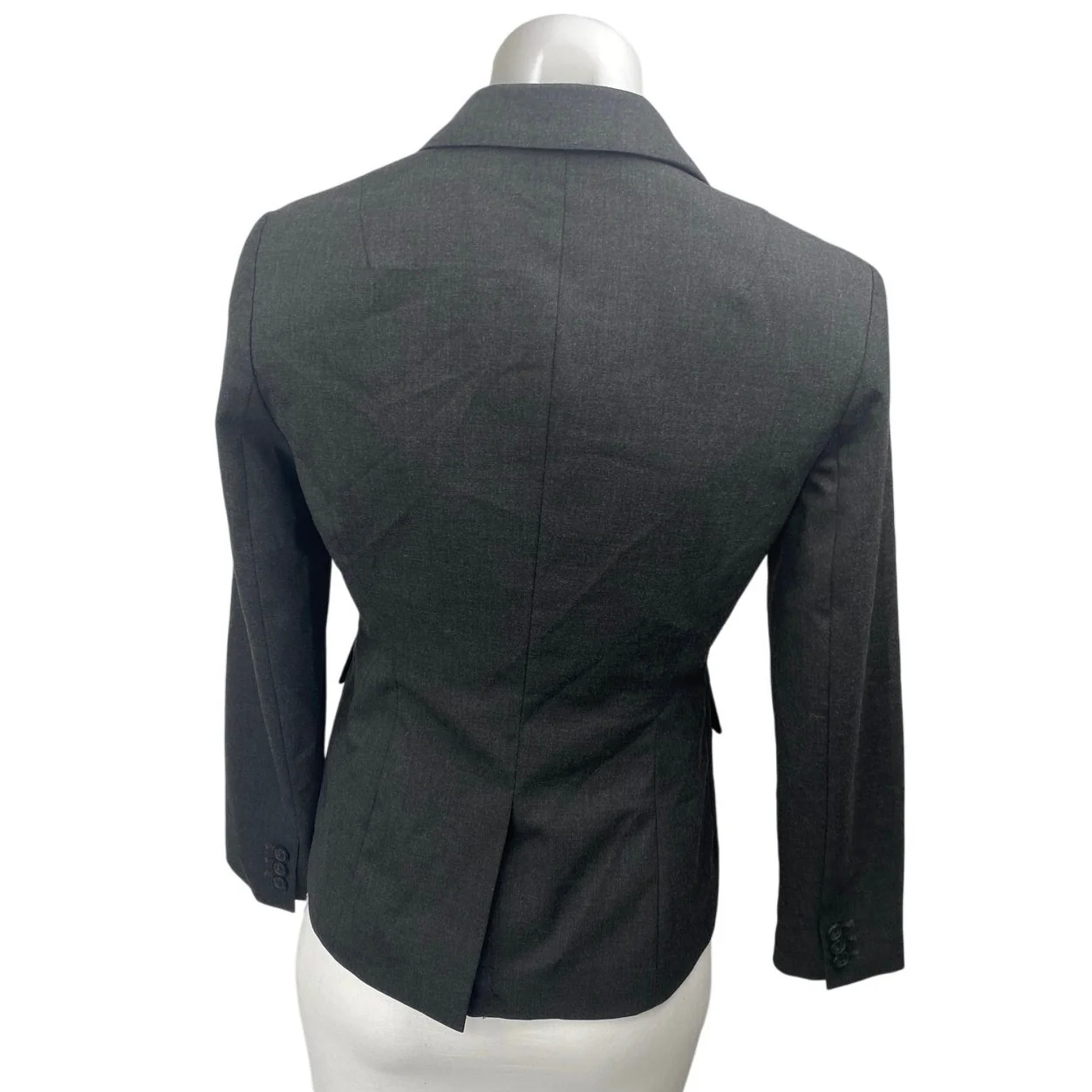 Banana Republic Women's Gray One Button Collar Long Sleeve Blazer Coat Jacket 0 - Image 2