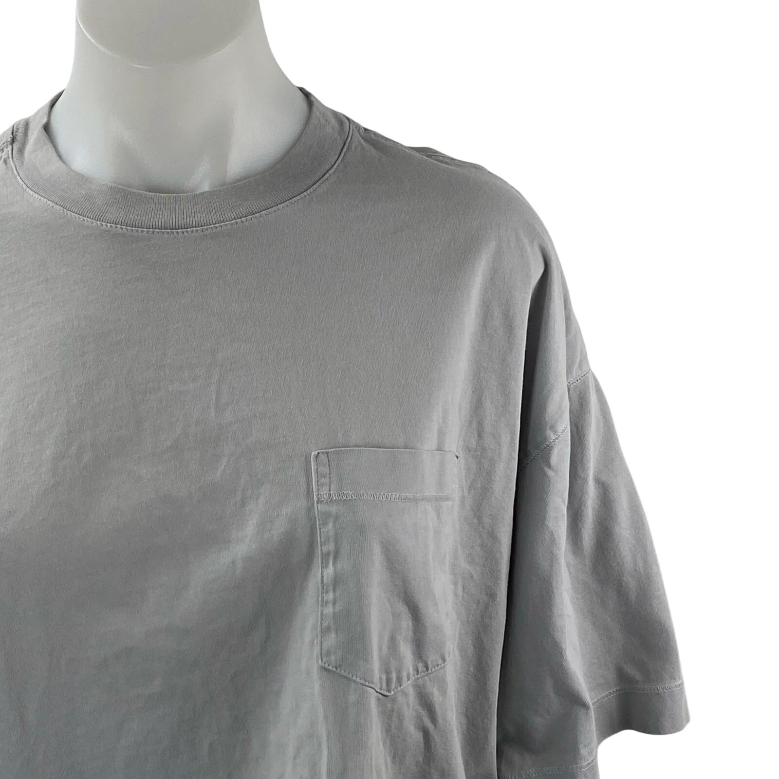 Banana Republic Women's Gray Short Sleeve Crewneck Pocket T Shirt Tee Top Size S - Image 4