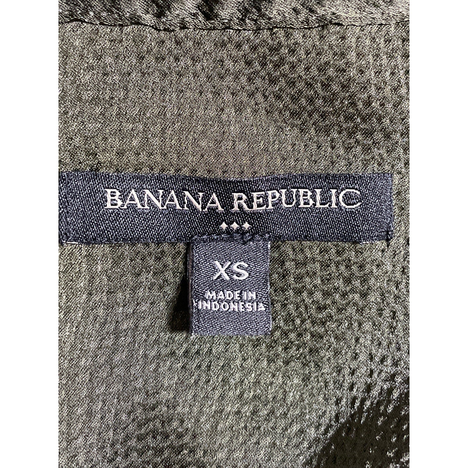 Banana Republic Women's Green Drop Short Sleeve Tie Waist Midi Shirt Dress XS - Image 6