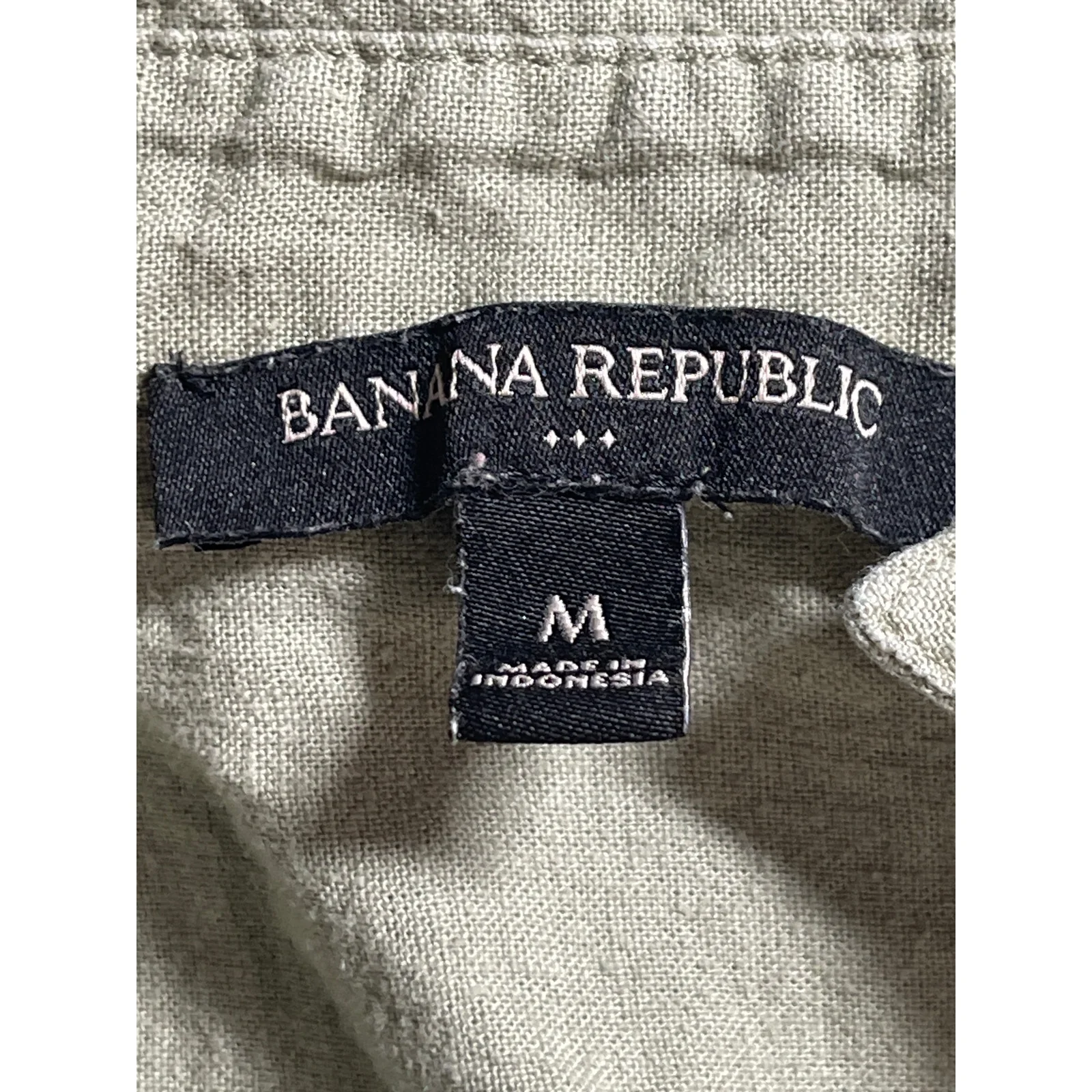 Banana Republic Women's Green Linen Long Sleeve Button Down Shirt Top Size M - Image 3