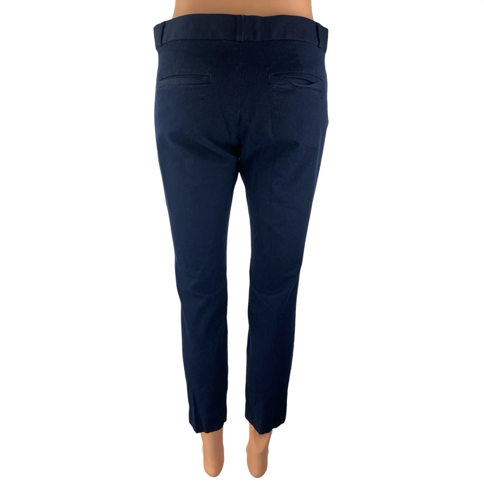 Banana Republic Women's Navy Blue Slim Mid Rise Skinny Chino Trousers Pants Sz 6 - Image 2