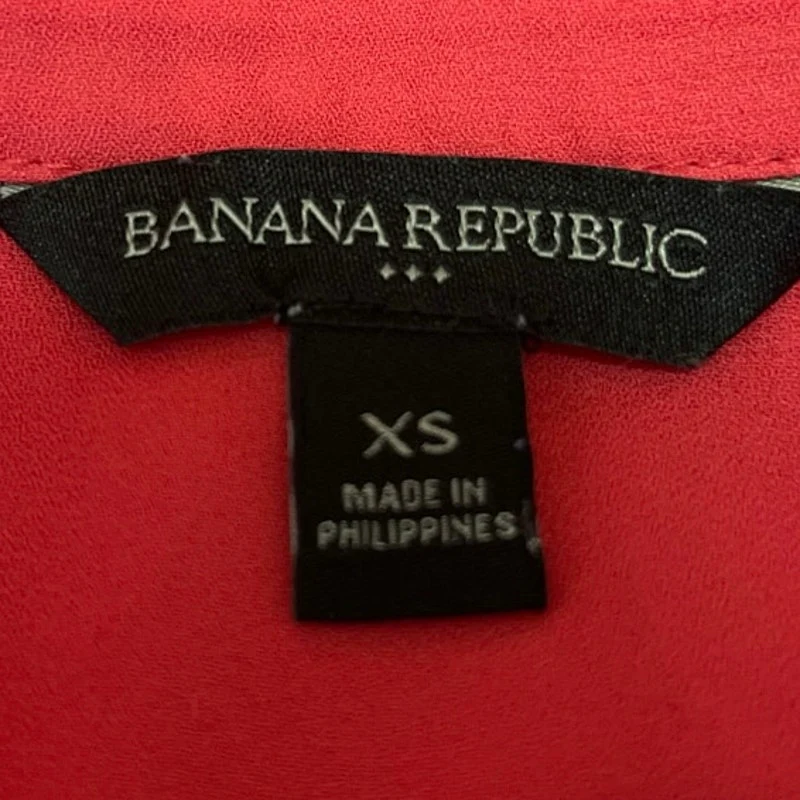 Banana Republic Women's Red Pink Short Sleeve Crew Neck Casual Blouse Top Sz XS - Image 3