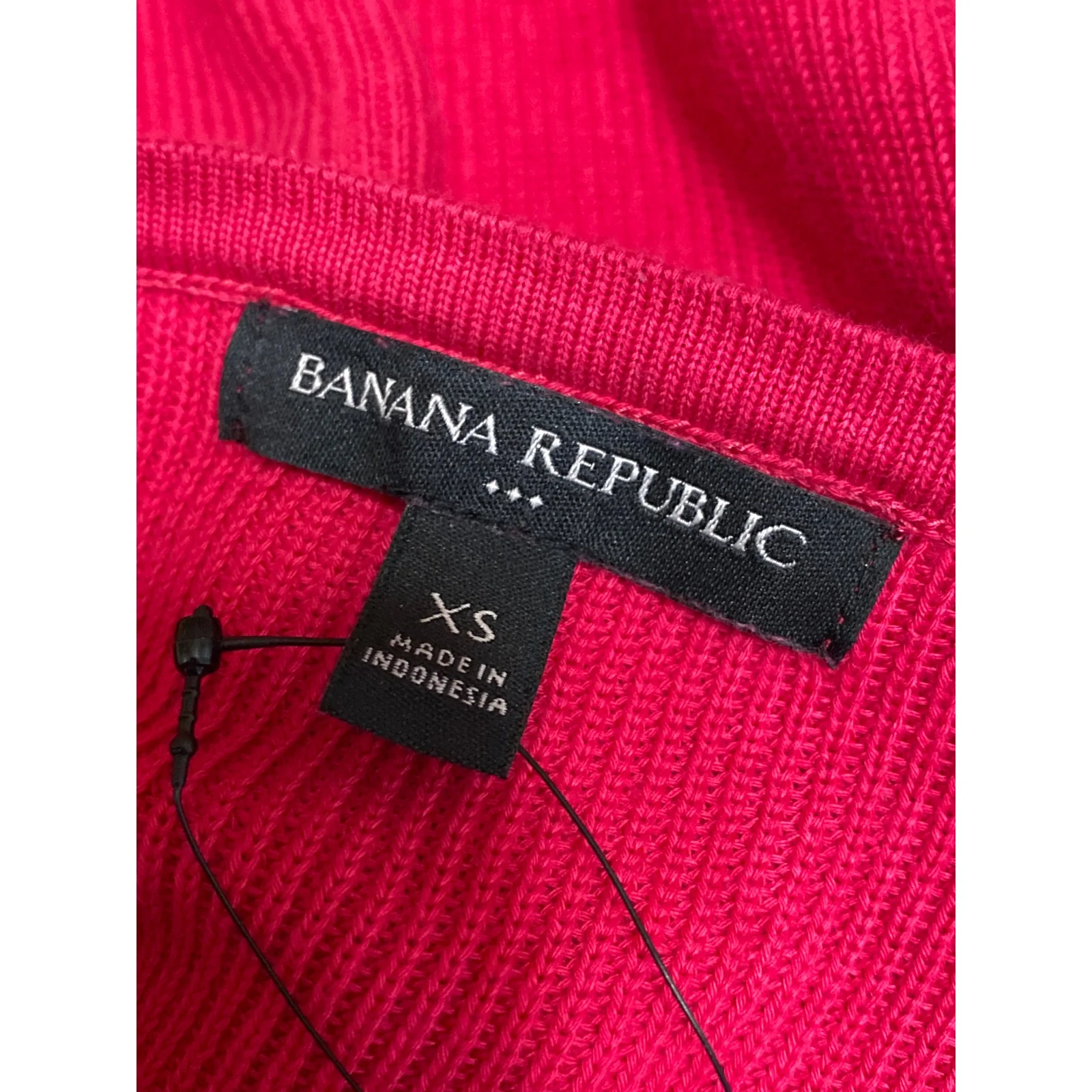Banana Republic Women's Red Ribbed Knit Long Sleeve Pullover Sweater Top Size XS - Image 3