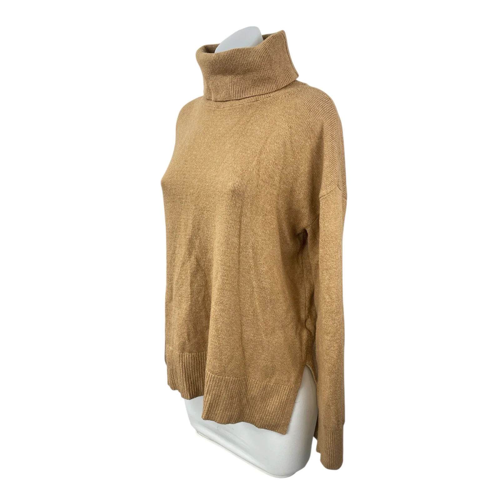 Banana Republic Women's Tan Brown Turtle Neck Long Sleeve Sweater Top Size XS - Image 2
