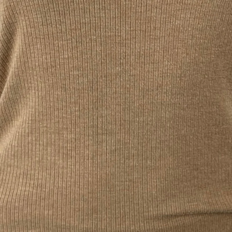 Banana Republic Women's Tan Ribbed Knit Long Sleeve Crewneck Sweater Top Size XS - Image 2