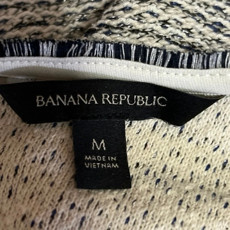 Banana Republic Women's Tweed Texture Gray Fringe Sleeveless Tank Top Size M - Image 3