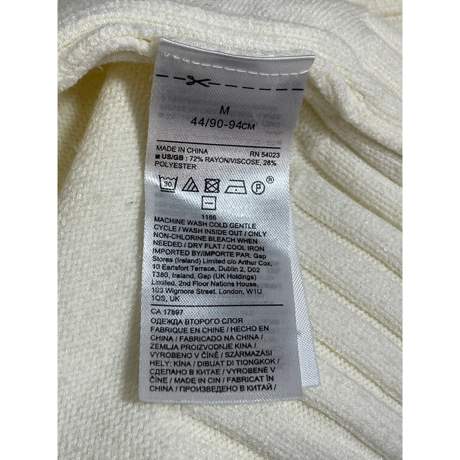 Banana Republic Women's White Crew Neck Long Sleeve Sweatshirt Sweater Top Sz M - Image 6